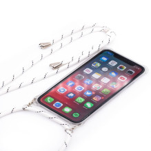 Evelatus Apple iPhone 7 / 8 / SE2020 / SE2022 Silicone Transparent with Necklace TPU Strap Transparent