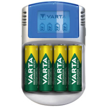 Varta lādētājs LCD 12V / USB ar 4x AA 2600mAh baterijām Varta lādētājs LCD 12V / USB ar 4x AA 2600mAh baterijām