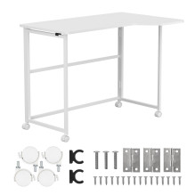 Sulankstomas Rašomasis Stalas - Maclean MC-1250 L / W Mobilus 100 × 65 cm Baltas