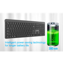 Klaviatūra - GEMBIRD KB-WPS-03 Belaidė Klaviatūra, 2,4 G + Bluetooth, USB-C Klaviatūra - GEMBIRD KB-WPS-03 Belaidė Klaviatūra, 2,4 G + Bluetooth, USB-C