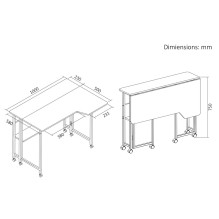 Mobilusis Stalas - Maclean MC-126 L / B Sulankstomas 100 × 73 cm Juoda Mobilusis Stalas - Maclean MC-126 L / B Sulankstomas 100 × 73 cm Juoda