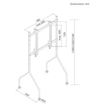 Televizoriaus stovas - Maclean MC-180 W 37-80" 50 kg VESA 600×400 Balta Televizoriaus stovas - Maclean MC-180 W 37-80" 50 kg VESA 600×400 Balta