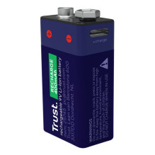 Baterija - Trust USB-C Įkraunama 9 V 400 mAh Ličio Jonų Baterija Baterija - Trust USB-C Įkraunama 9 V 400 mAh Ličio Jonų Baterija