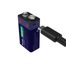 Baterija - Trust USB-C Įkraunama 9 V 400 mAh Ličio Jonų Baterija Baterija - Trust USB-C Įkraunama 9 V 400 mAh Ličio Jonų Baterija