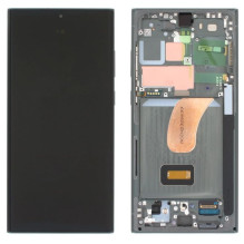 LCD screen Samsung S918 S23 Ultra 5G with touch screen and frame Phantom Green OLED (real size)