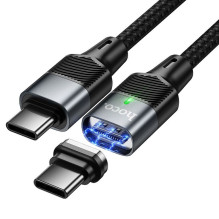Magnetic Cable USB C to USB C Hoco QC3.0 PD 5A 240W 1,2 m U159 black Magnetic Cable USB C to USB C Hoco QC3.0 PD 5A 240W 1,2 m U159 black