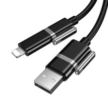 Cable 4w1 USB A / USB C do USB C / Lightning Hoco 3A 60W 1,2 m U155 black Cable 4w1 USB A / USB C do USB C / Lightning Hoco 3A 60W 1,2 m U155 black