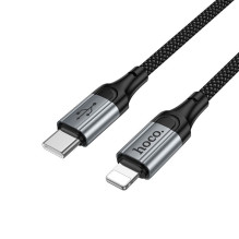 USB C - Lightning kabelis Hoco PD 27W 1,5 m X121 juodas USB C - Lightning kabelis Hoco PD 27W 1,5 m X121 juodas