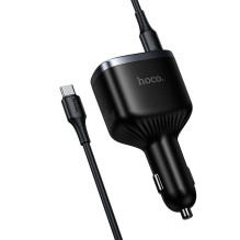 Car charger Hoco USB A + 2xUSB C PD QC3.0 93W with USB C to C cable Z70 black