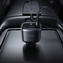 Car charger Hoco USB A + 2xUSB C PD QC3.0 93W with USB C to C cable Z70 black