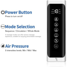 Riff LKM4 Air compression leg massager with LCD / Heating / 3 modes + massage Riff LKM4 Air compression leg massager with LCD / Heating / 3 modes + massage