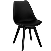 Dining room chair Springos DC0021, matte, black Dining room chair Springos DC0021, matte, black
