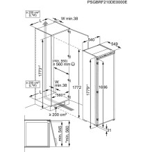 Electrolux ERD6DE18S1 fridge Built-in 310 L Electrolux ERD6DE18S1 fridge Built-in 310 L