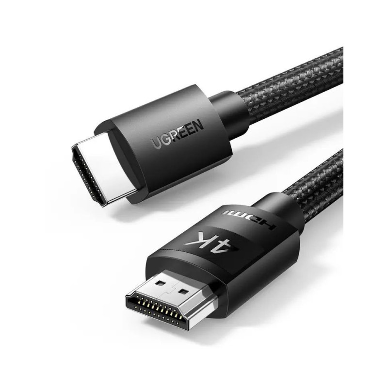 „Ugreen“ 4K HDMI kabelis, pintas kištukas-kištukas, 5 m, juodas