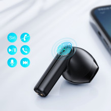 „Joyroom Joyroom TWS“ belaidės ausinės, ENC, atsparios vandeniui, IPX4, „Bluetooth 5.3“, juodos (JR-TL11) „Joyroom Joyroom TWS“ belaidės ausinės, ENC, atsparios vandeniui, IPX4, „Bluetooth 5.3“, juodos (JR-TL11)