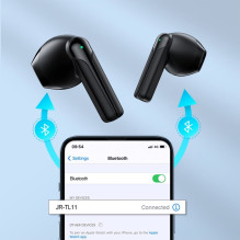 „Joyroom Joyroom TWS“ belaidės ausinės, ENC, atsparios vandeniui, IPX4, „Bluetooth 5.3“, juodos (JR-TL11) „Joyroom Joyroom TWS“ belaidės ausinės, ENC, atsparios vandeniui, IPX4, „Bluetooth 5.3“, juodos (JR-TL11)