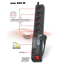 Acar 504WF EMI / RFI surge protector strip 3m Acar 504WF EMI / RFI surge protector strip 3m