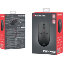 Genesis Gaming Mouse ZIRCON 500 Wireless Black Genesis Gaming Mouse ZIRCON 500 Wireless Black