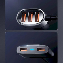 Joyroom Car Charger 5-in-1, U+U+U+U+U 31W, Black (JR-CL03)