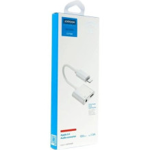 Joyroom adapteris Lightning į Lightning / 3.5mm mini lizdą, 0.12m, White (S-Y104)