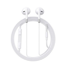 Joyroom laidinės ausinės į ausį su nuotoliniu valdymu ir mikrofonu, 3,5 mm lizdas, White EU (JR-EW01)
