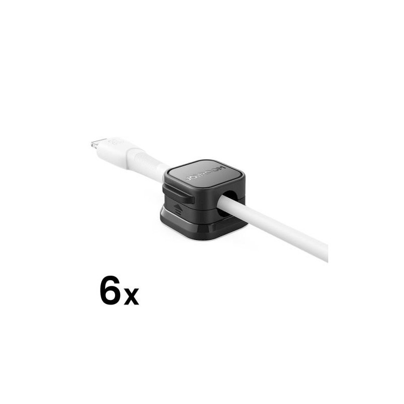 Joyroom Cable Organizer Magnetic up to 7.5 mm diameter, (6pcs), Black (JR-ZS368)