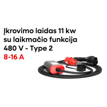 Įkrovimo laidas 480 V - type 2 ( 16A, 3 fazės 11 kW - 15m)