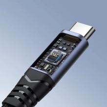 Adapter Joyroom 'SY-C02 2in1' black 14cm (Input: 'Type-C' / Output: AUX / 'Type-C') Adapter Joyroom 'SY-C02 2in1' black 14cm (Input: 'Type-C' / Output: AUX / 'Type-C')