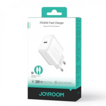 Charger Joyroom 'JR-TCF24' white (PD30W) + 'Type-C' cable