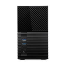 External HDD, WESTERN DIGITAL, My Book Duo, 24TB, USB 3.0, USB 3.1, Drives 2, Black, WDBFBE0240JBK-EESN