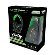 Žaidimų Ausinės - Esperanza EGH380 Laidinės Binauralinės 3.5mm Mikrofonas - Juoda, Žalia Žaidimų Ausinės - Esperanza EGH380 Laidinės Binauralinės 3.5mm Mikrofonas - Juoda, Žalia
