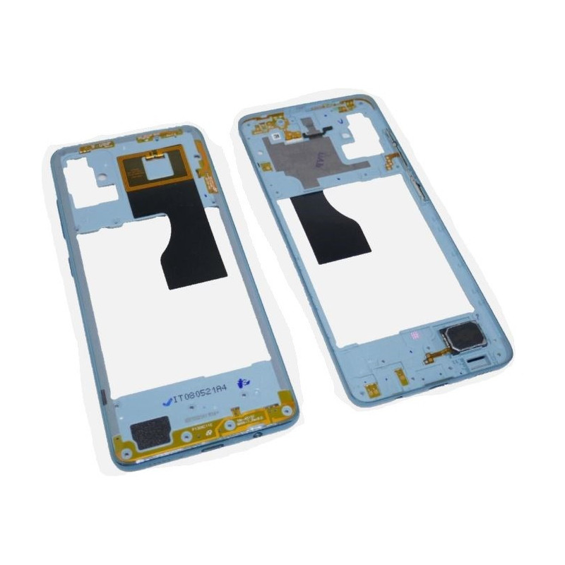 Middle housing Samsung A515 A51 2019 Prism Crush Blue with buzzer and sides buttons original (used Grade B)