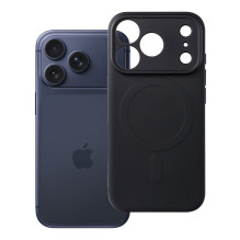 Case for iPhone 17 Pro / 18 Pro Silicone Mag Cover compatible with MagSafe (camera protection) black