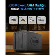 TERRAMASTER F2-425 2-bay NAS 4GB DDR4 (Bez cietā diska)