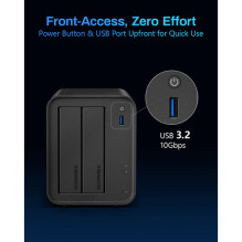 TERRAMASTER F2-425 2-bay NAS 4GB DDR4 (Bez cietā diska)