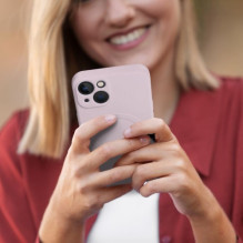 Dėklas "Silicone Mag Cover" skirtas Samsung A566 A56 5G rožinis