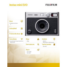 Fujifilm INSTAX mini EVO juodas – C tipo