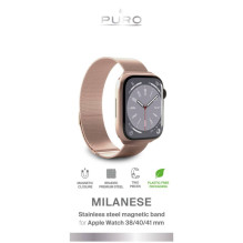 „Puro Puro Milanese“ nerūdijančio plieno „Apple Watch“ apyrankė, 38 / 40 / 41 mm – rožinė