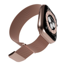 „Puro Puro Milanese“ nerūdijančio plieno „Apple Watch“ apyrankė, 38 / 40 / 41 mm – rožinė