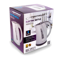 Esperanza EKK022 electric kettle 1.7 L 2200 W Grey, White Esperanza EKK022 electric kettle 1.7 L 2200 W Grey, White