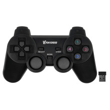 „Vakoss GP-4705BK“ žaidimų valdiklis, juodas, RF žaidimų pultas, analoginis / skaitmeninis, kompiuteris, „PlayStation 3“ „Vakoss GP-4705BK“ žaidimų valdiklis, juodas, RF žaidimų pultas, analoginis / skaitmeninis, kompiuteris, „PlayStation 3“