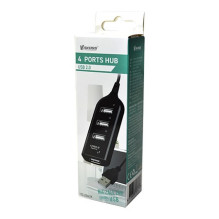 „Vakoss TC-234UX“ sąsajos šakotuvas USB 2.0, juodas „Vakoss TC-234UX“ sąsajos šakotuvas USB 2.0, juodas