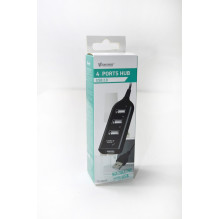 „Vakoss TC-234UX“ sąsajos šakotuvas USB 2.0, juodas „Vakoss TC-234UX“ sąsajos šakotuvas USB 2.0, juodas