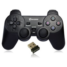„Vakoss GP-4705BK“ žaidimų valdiklis, juodas, RF žaidimų pultas, analoginis / skaitmeninis, kompiuteris, „PlayStation 3“ „Vakoss GP-4705BK“ žaidimų valdiklis, juodas, RF žaidimų pultas, analoginis / skaitmeninis, kompiuteris, „PlayStation 3“