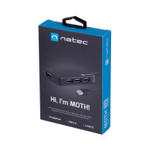 NATEC šakotuvas USB 3.0 Moth (4 prievadai, juodas) NATEC šakotuvas USB 3.0 Moth (4 prievadai, juodas)