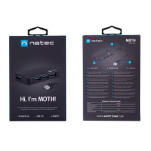 NATEC šakotuvas USB 3.0 Moth (4 prievadai, juodas) NATEC šakotuvas USB 3.0 Moth (4 prievadai, juodas)