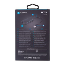 NATEC šakotuvas USB 3.0 Moth (4 prievadai, juodas) NATEC šakotuvas USB 3.0 Moth (4 prievadai, juodas)