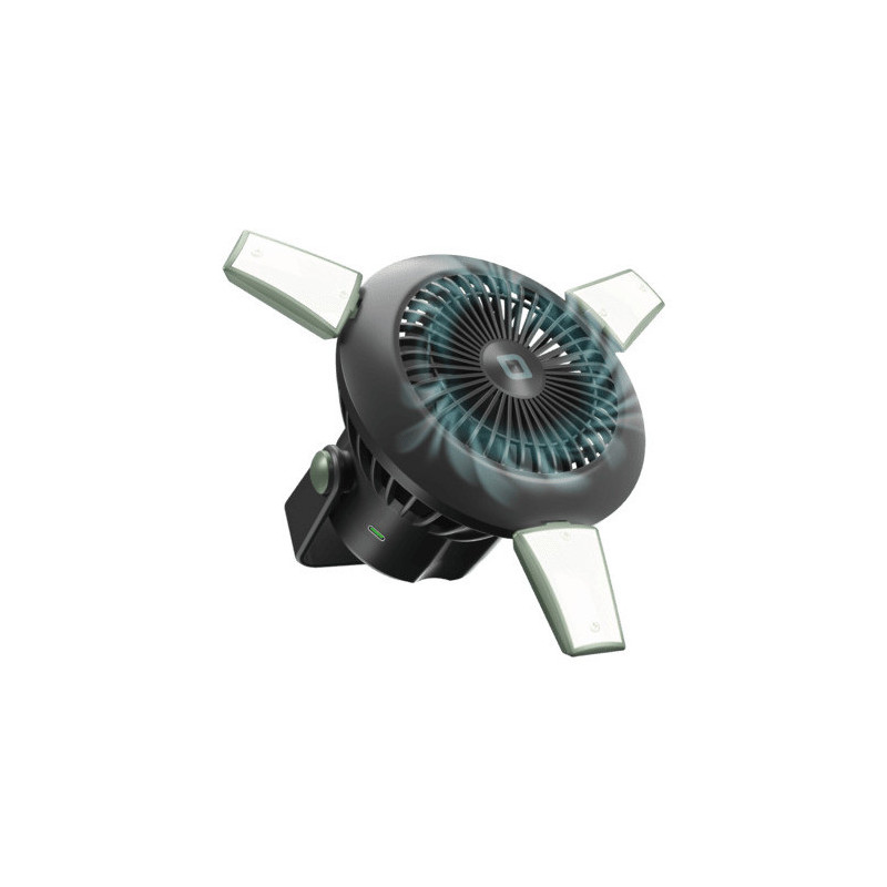 SBS fan with 4,000mAh power bank light / solar