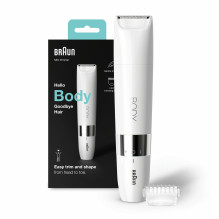 Braun Body BS1000 Mini-Body Hair Trimmer (wei / chrom) Braun Body BS1000 Mini-Body Hair Trimmer (wei / chrom)