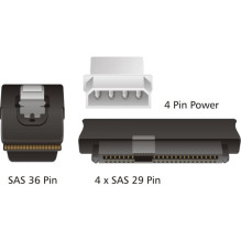 Kabelis Delock SAS int. 36pin-4x SAS29pin 0,5m